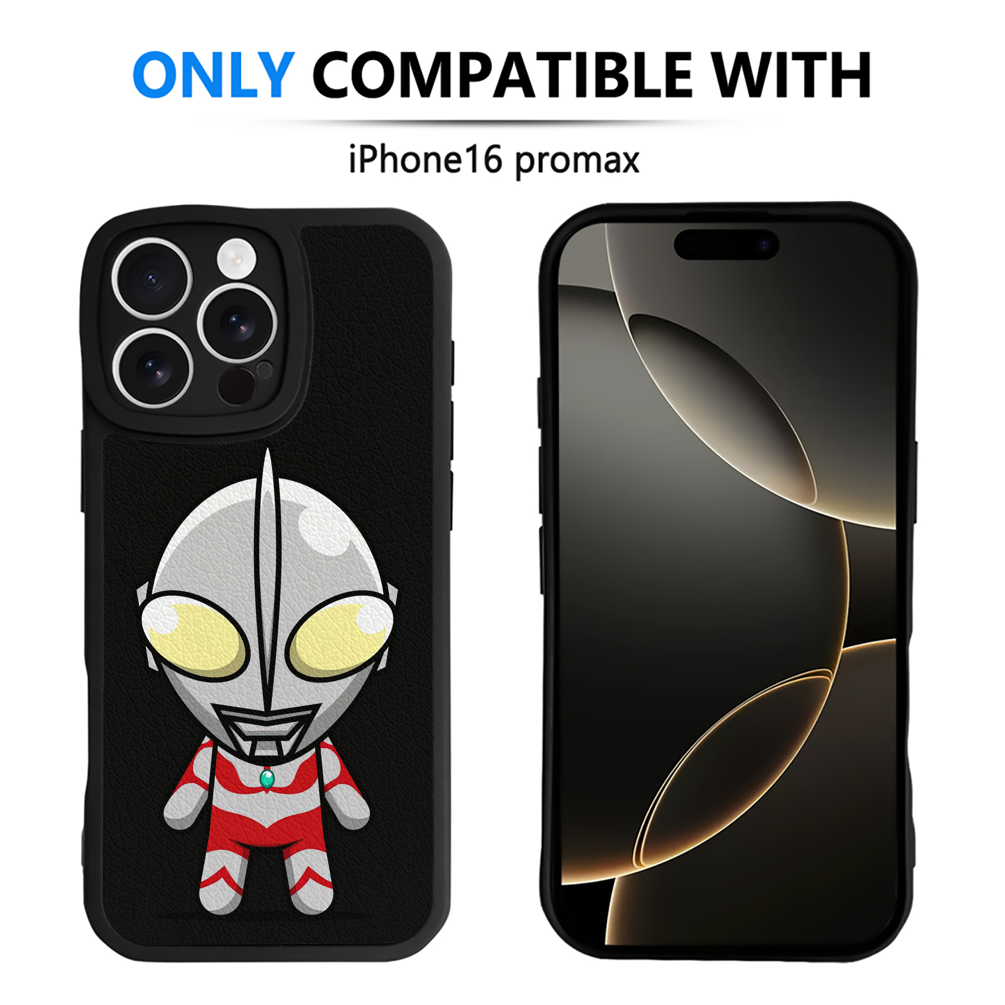 （画像用） ウルトラマン Ultraman 【iPhone 16シリーズ対応】シリコンスマホケース（レザー調） 材質：シリコン